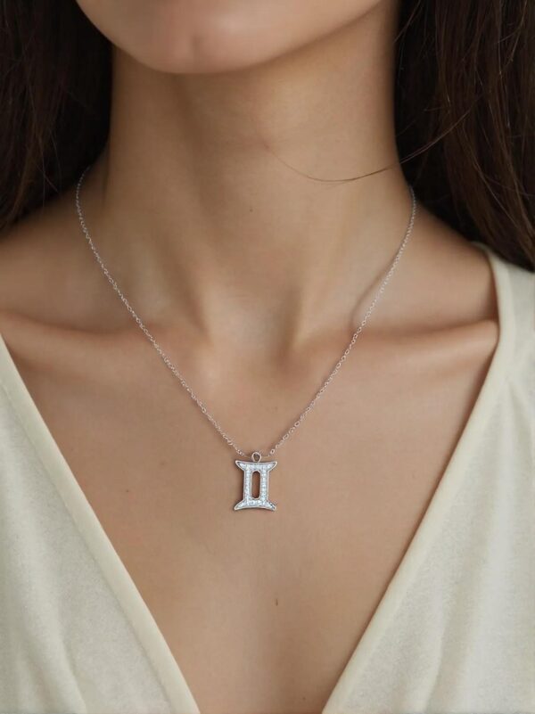 Gemini Moissanite Necklace - Image 4