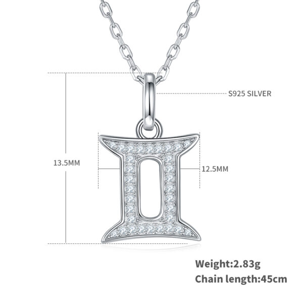 Gemini Moissanite Necklace - Image 3