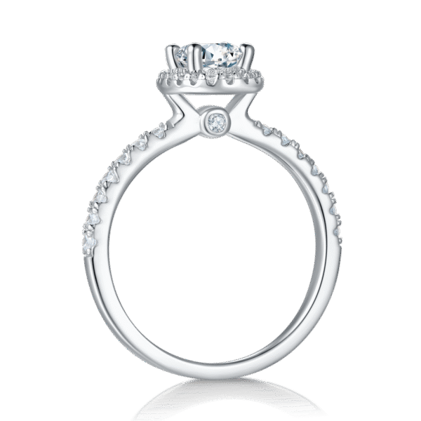 Light luxury egg-shaped S925 silver plated white gold moissanite female ring 1.0 carat D grade - Image 3