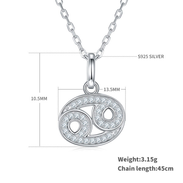 Cancer Moissanite Necklace - Image 3
