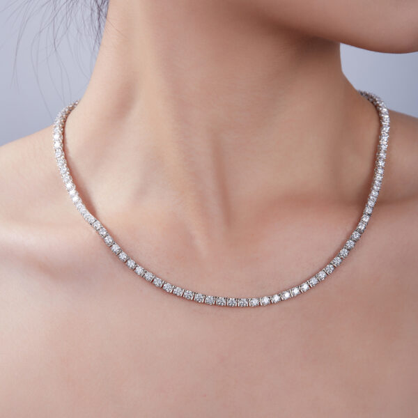 Classic Bull Head Tennis Bracelet S925 Silver Plated 18K White Gold Moissanite D Grade - Image 3