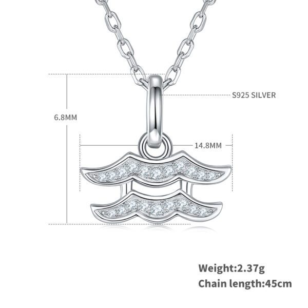 Aquarius Moissanite Necklace - Image 3