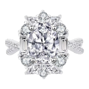 s925 sterling silver moissanite oval pigeon egg carat diamond ring