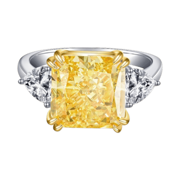 S925 sterling silver ring for women 5 carat square ice cut high carbon diamond