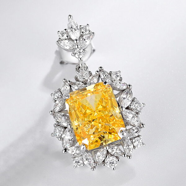 S925 silver high carbon diamond earrings - Image 3