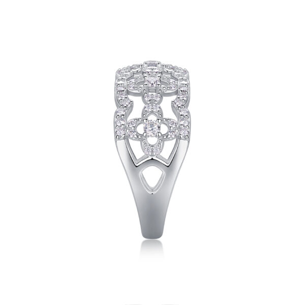 S925 silver plated 18K white gold female ring moissanite 0.702CT - Image 5