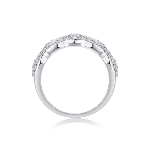 S925 silver plated 18K white gold female ring moissanite 0.702CT - Image 6