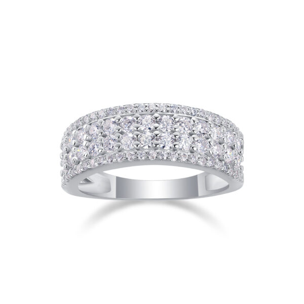 S925 silver plated 18K white gold female ring moissanite 1.068CT - Image 7