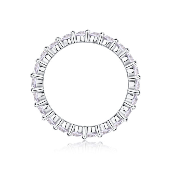 S925 silver plated 18K white gold female ring moissanite diamond 1.32CT - Image 4