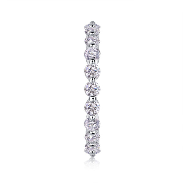 S925 silver plated 18K white gold female ring moissanite diamond 1.32CT - Image 3
