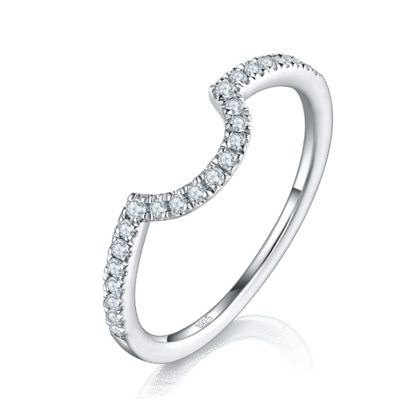 S925 silver plated white gold main and secondary rings stacking women's rings custom selection moissanite 1.0ct - Image 5