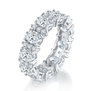 Ring S925 silver plated platinum female ring custom selection main and secondary stone moissanite 6.72ct