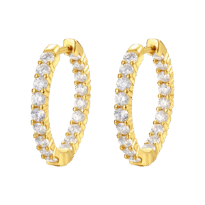 S925 silver plated 18K gold earrings moissanite 2.16CT