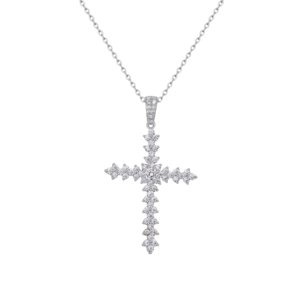 Personalized Cross Pendant for Men and Women S925 Silver Moissanite