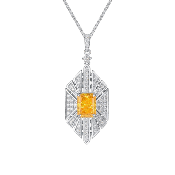 S925 Silver Ice Flower Cut High Carbon Diamond Pendant Necklace