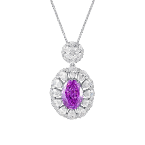 S925 silver pendant female ice flower cut high carbon diamond necklace