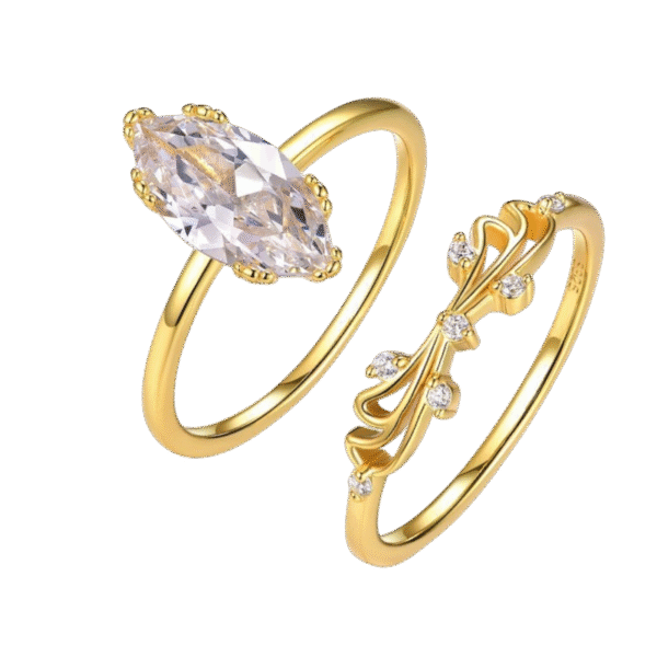 SS925 Marquise Moissanite Ring Stacking