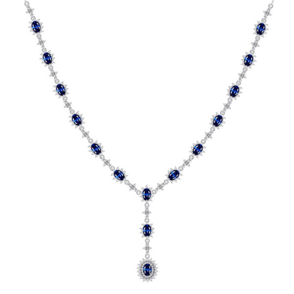 S925 sterling silver necklace female simulation emerald high-end banquet jewelry - Image 3