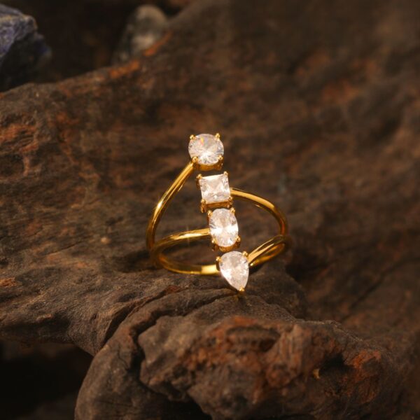 S925 Silver Multi-Shape Moissanite Ring - Image 3