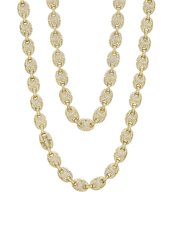 Fully inlaid moissanite necklace Cuban chain hip-hop necklace - Image 4