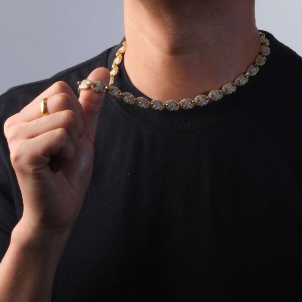 Fully inlaid moissanite necklace Cuban chain hip-hop necklace - Image 2