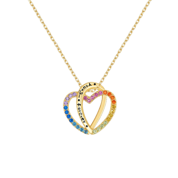 Cross-border new nano color heart-shaped pendant female S925 sterling silver